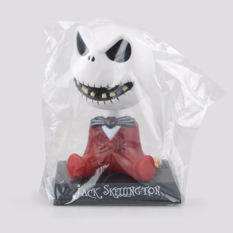 10 см Кошмар перед Рождеством Джек Wacky Wobbler Bobble Head ПВХ фигурка игрушка с Opp сумкой
