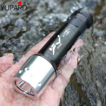 

YUPARD Diving lamp lantern 60m diver Flashlight XM-L2 T6 led Torch 18650/AAA Waterproof White yellow Light Led underwater Torch