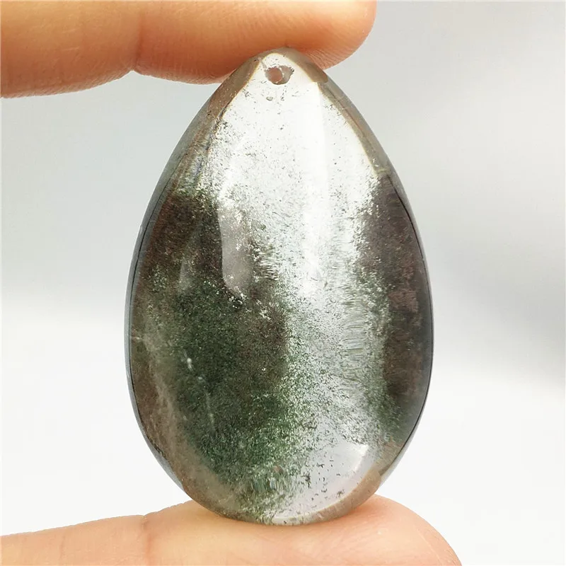 

Genuine Natural Green Phantom Pendant Water Drop For Women Man 42x27x18mm Best Clear Phantom Garden Jewelry Drop Shipping AAAAA