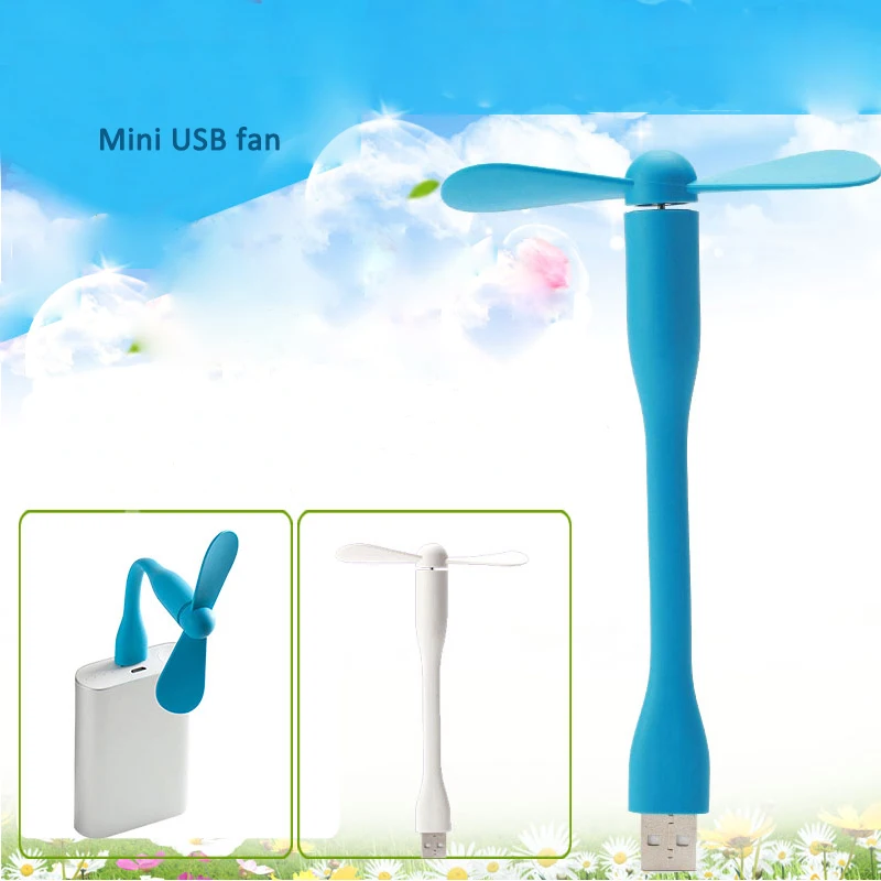 USB Fan Flexible Portable Removable USB Mini Fan For All Power Supply