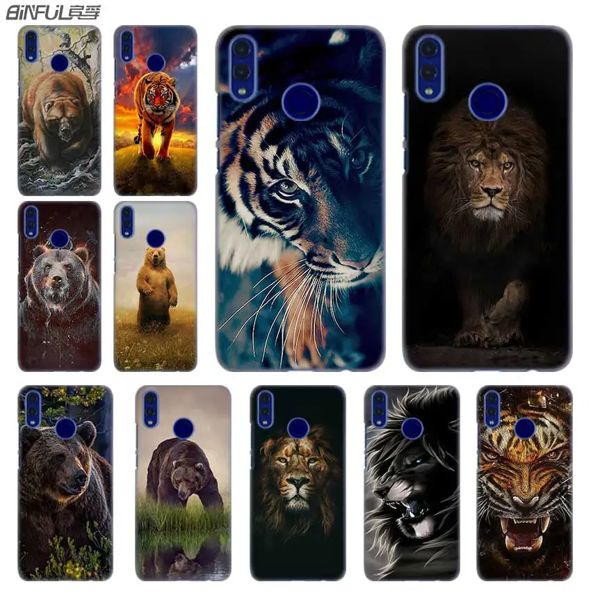 

Fashion luxury Phone cose cover for Huawei Honor 10i 8 8X 9X 10 Lite 4C 5X 6 6X 6C 7a 20 Pro 7X Bear Lion Tiger