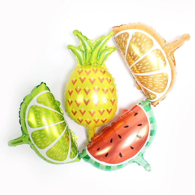 

5pcs Mini fruit Balloon Watermelon Lemon Orange Foil Balloon Pineapple Globos Children Gifts Birthday Party Decor Kids balls