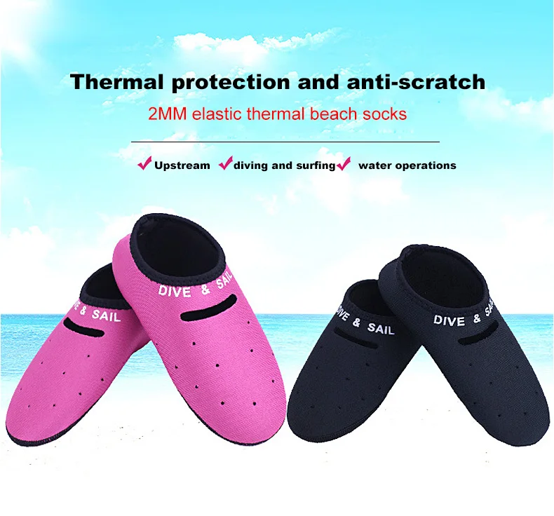 1 (1)3mm Water Sports Diving Socks Anti Skid Beach Shoes's Swimming Surfing Neoprene Socks Adult Diving Boots Wet Suit Socks Shoes