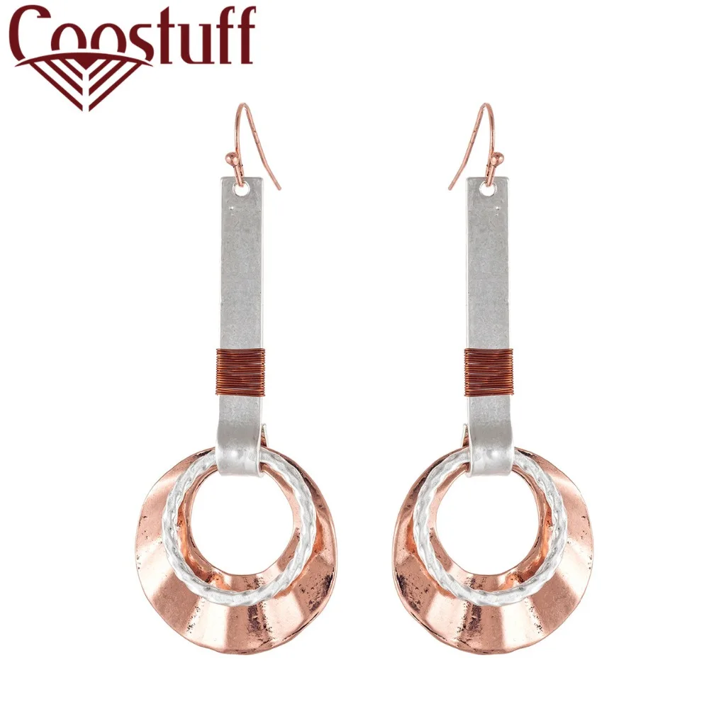 

Beautiful Rose Gold Women EarringsTrend Fashion Jewelry Wholesale Women Dangle pendientes brincos Handmade Original earring 2018