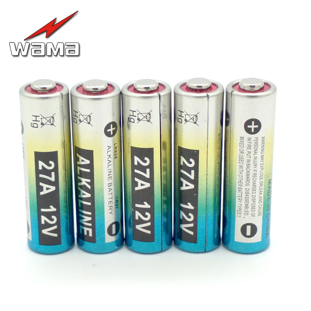 5x Wama 알카라인 12V 27A 기본 건전지 A27 27AE 27MN 25mAh 전자 자동차 원격 장난감 배터리, 신제품