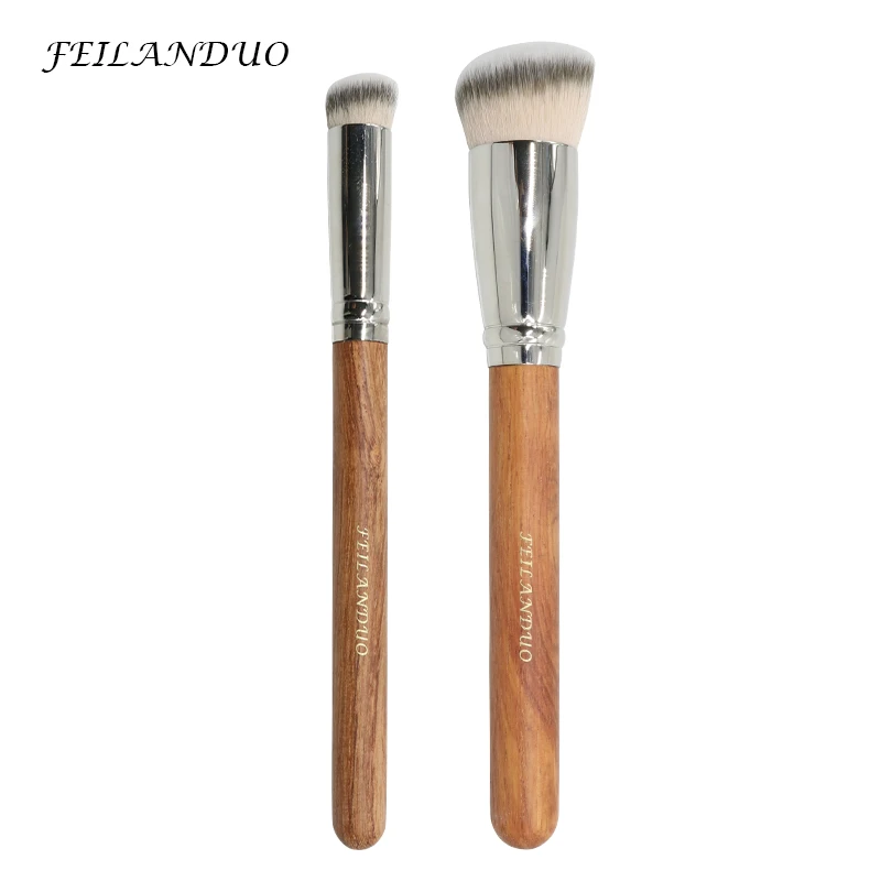 2 Pcs/Set Makeup Brushes Set Powder Brush Foundation Blusher Brushes Professional Round Head Cosmetic Brushes Accessories - Handle Color: Style 1