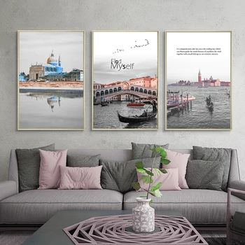 

Europe Building Landscape Journey Poster Canvas Printing Paintings POP Wall Art Pictures for Living Room Home Decorations