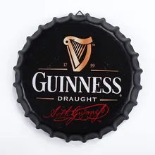 Жестяная Вывеска "GUINESS" Винтажная металлическая живопись пивная Кепка Бар Паб висячие украшения обои Декор Ретро Фреска плакат ремесло 35X35 см