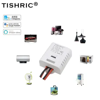 

TISHRIC eWeLink Wifi Smart Switch/Timer Light Module 220v 10A/16A Remote control Support Alexa Google/smart Home Automation