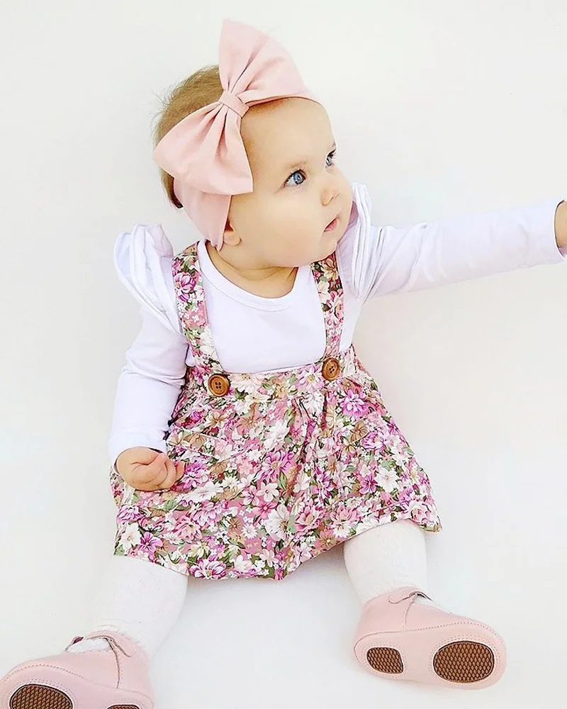 Новорожденный малыш детская юбка мини-юбка для девочек; одежда с цветочным принтом вечерние нагрудник «Принцесса» штаны на подтяжках юбка-пачка хлопковая одежда для малышей От 0 до 3 лет