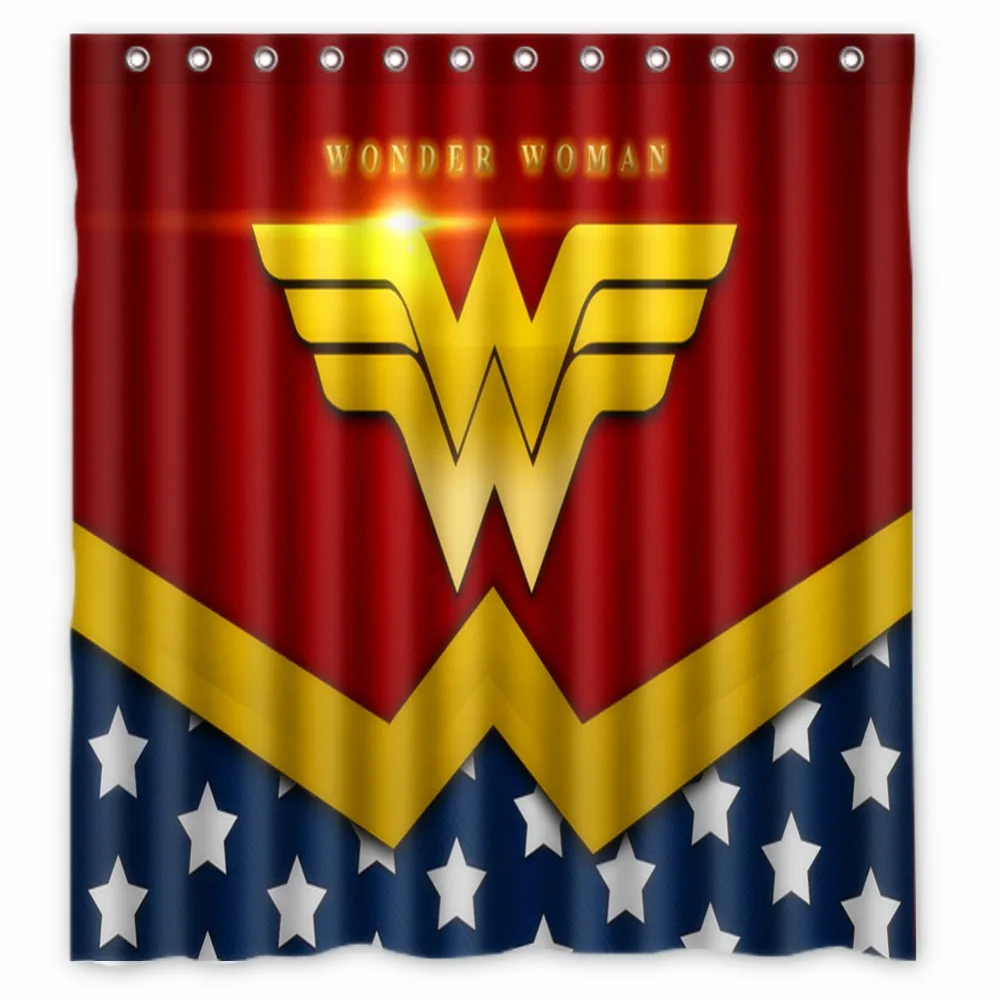 

Vixm Home Movie Shower Curtains Wonder Woman Bathroom Curtains 66x72 inch