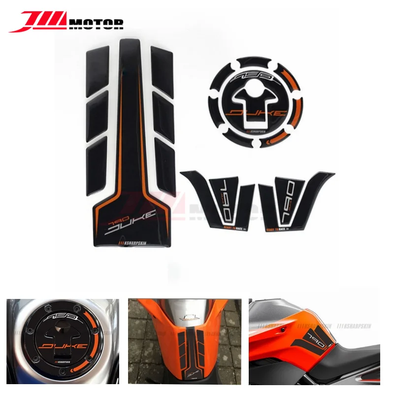 

Motorcycle Carbon Fiber 3D Emblem Fule Tank Gas Cap Pad Tank Pad Protective Decal Sticker For KTM DUKE790 DUKE 790 2017 2018