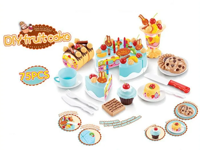 Set Di Giocattoli Per Torta Per Bambini Gioca A Torta Di Compleanno Regalo Per Bambini Gioca