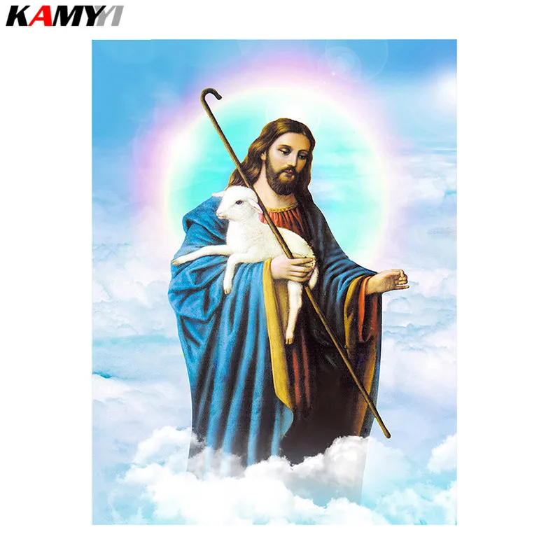 

Full Square Diamond Painting Religion Wall Art Home Decor 5D DIY Diamond Embroidery Mosaic Cross Stitch Handicraft Gift XY1
