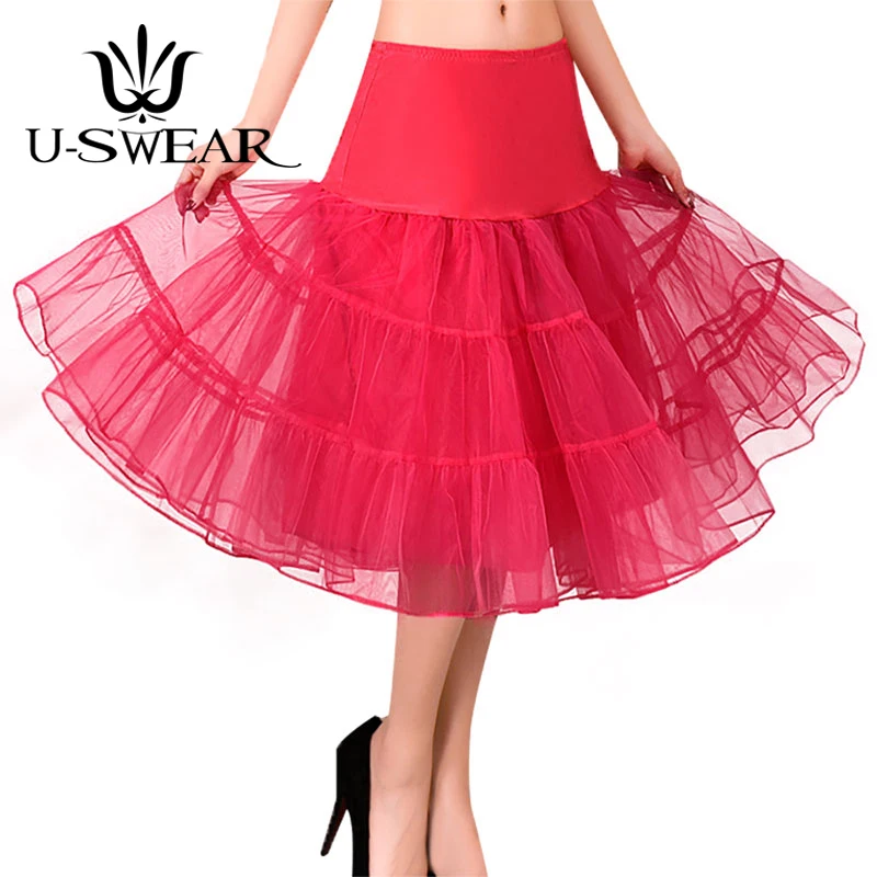 U-SWEAR 2019 Новое поступление 13 Цветов Пышная юбка юбки тюль платье-юбка Для женщин для свадьбы Crinolina Vestido De Novia