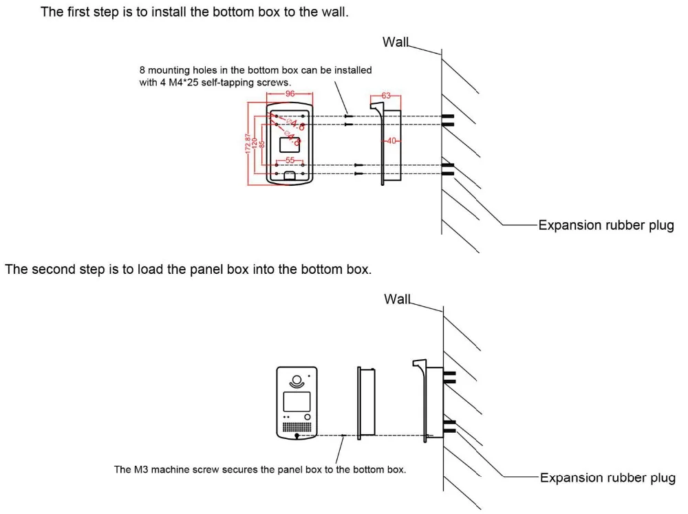 Analogue Door Phone RFID Card Audio Intercom KNZD-42-A-RF-AD