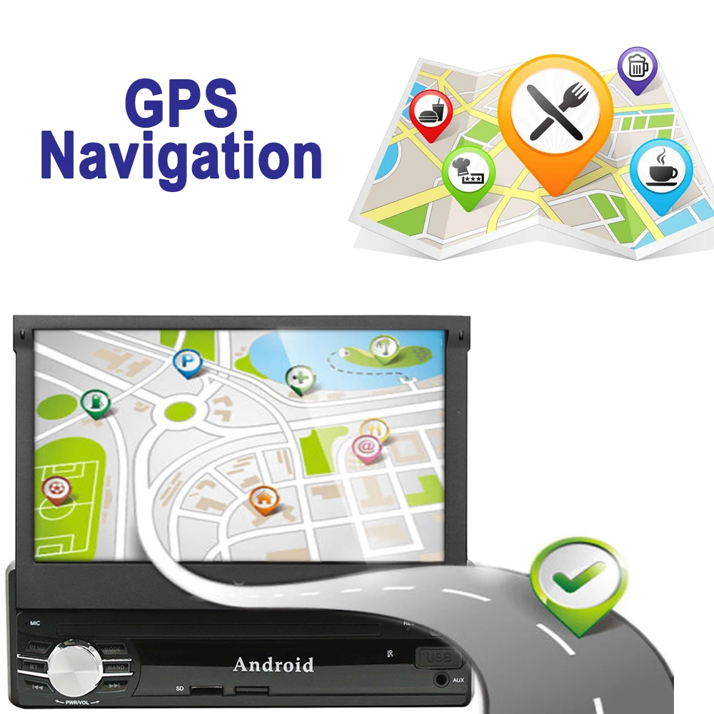 Discount Panlelo 7 inch Android 8.1 / 6.0 Single Din Car Stereo 1G/2G+16G HD Touch Screen GPS Navigation Car Multimedia Player 1din radio 4