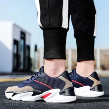 YOUYEDIAN/Мужская обувь кроссовки на толстой подошве, подходящие по цвету, на шнуровке, кроссовки для студентов, модная повседневная обувь zapatillas hombre# y5