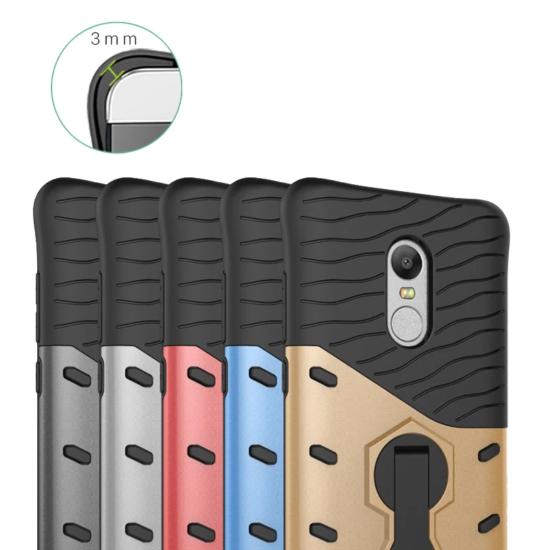 For Redmi Note 4X Case Heavy Duty Hybrid Armor TPU + PC Shockproof Kickstand Cover For Xiaomi Redmi Note 4 Rugged Rubber Fundas (1)