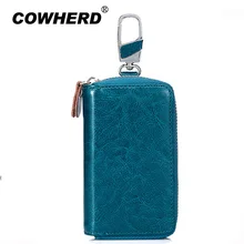 COWHERD, натуральная кожа, ключи для автомобиля, кошельки для мужчин, держатели для ключей, организатор ключей экономки, женские Брелки, чехлы для ключей из коровьей кожи