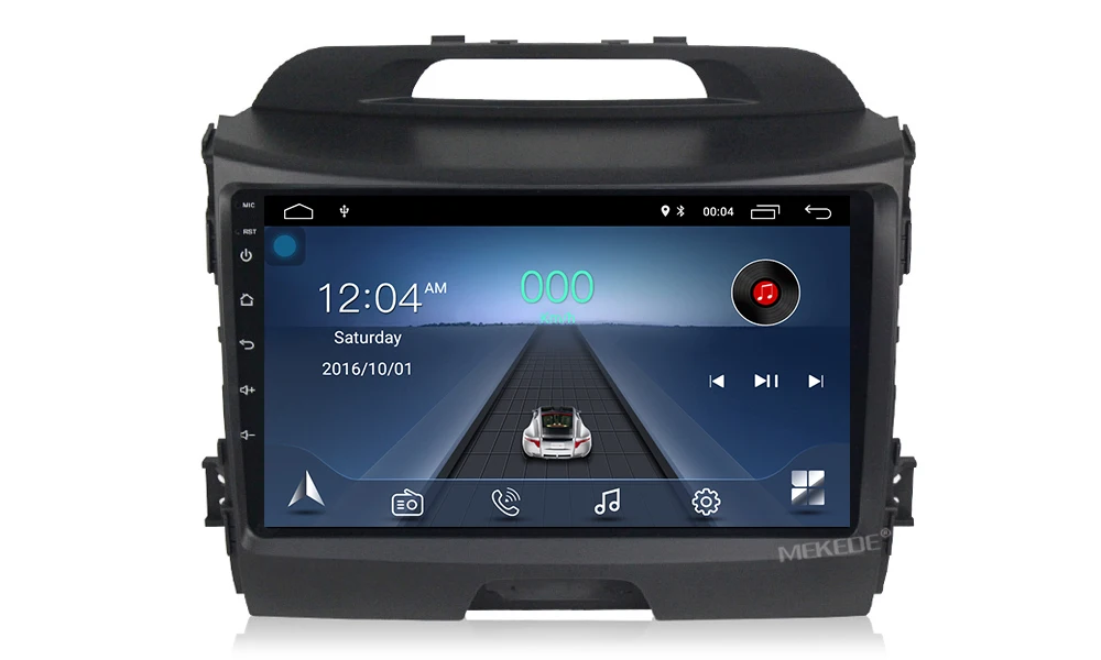 Top Wholesale! Android 8.1 Quad Core Car DVD Player GPS Navi for KIA Sportage 2010-2015 with Audio Radio Stereo Head Unit 10