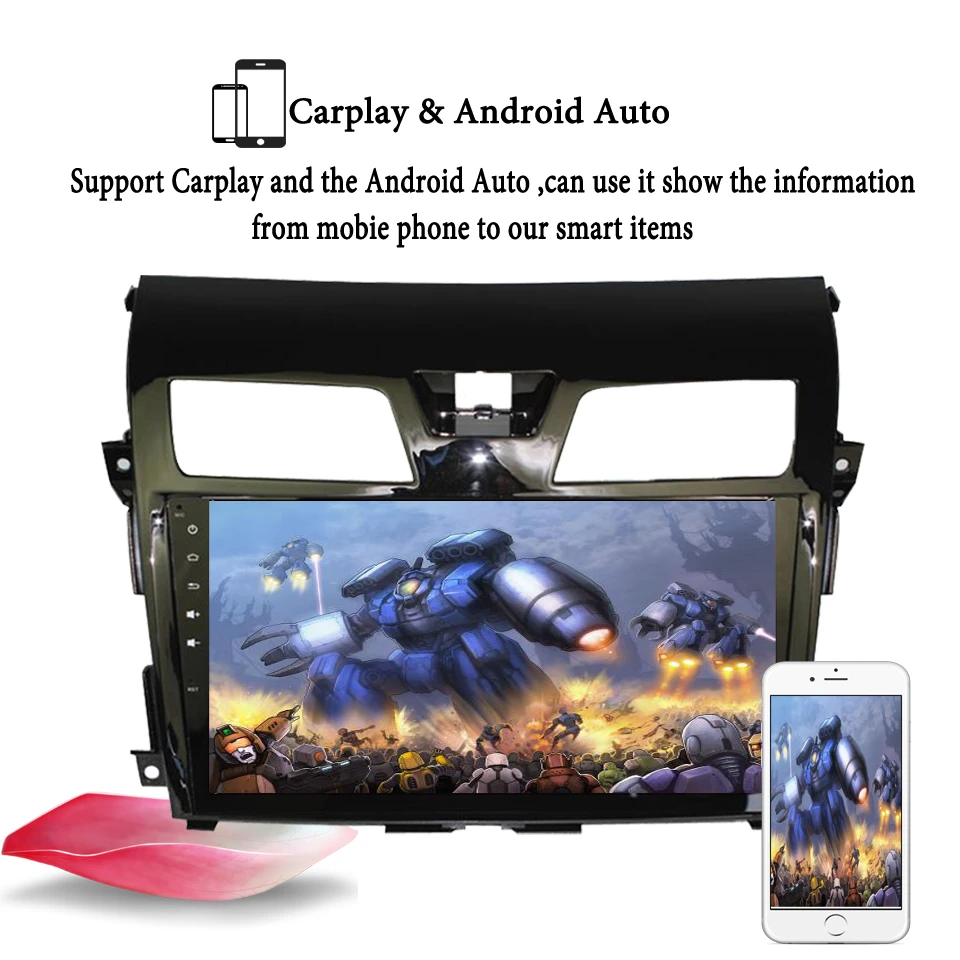 Top 2Din Car DVD Player For nissan teana altima  2013 2014 2015 2016 Head Unit Radio Audio GPS Navigation Stereo Android 9.1 4