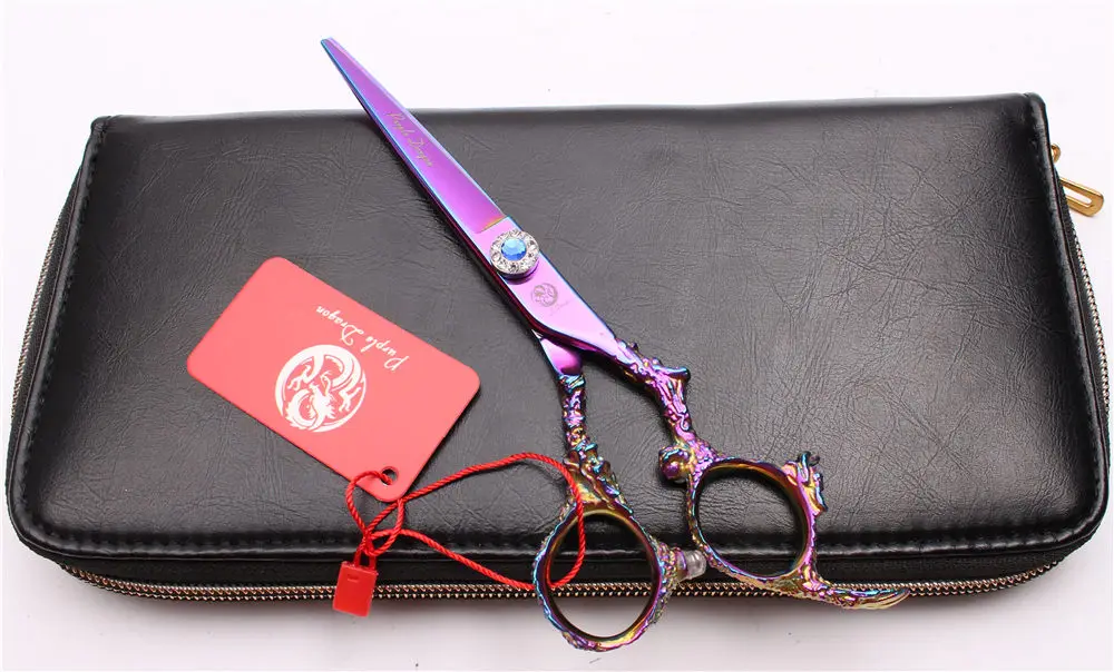 Ножницы парикмахерские Z9005 5,5" из нержавеющей филировочные ножницы ножницы для стрижки волос для парикмахеров набор парикмахера - Цвет: Z9005-B Cai C 5.5Y