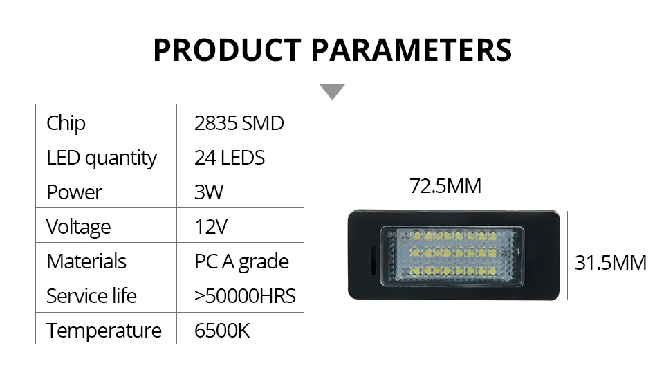 LED License Plate Light for audi _03