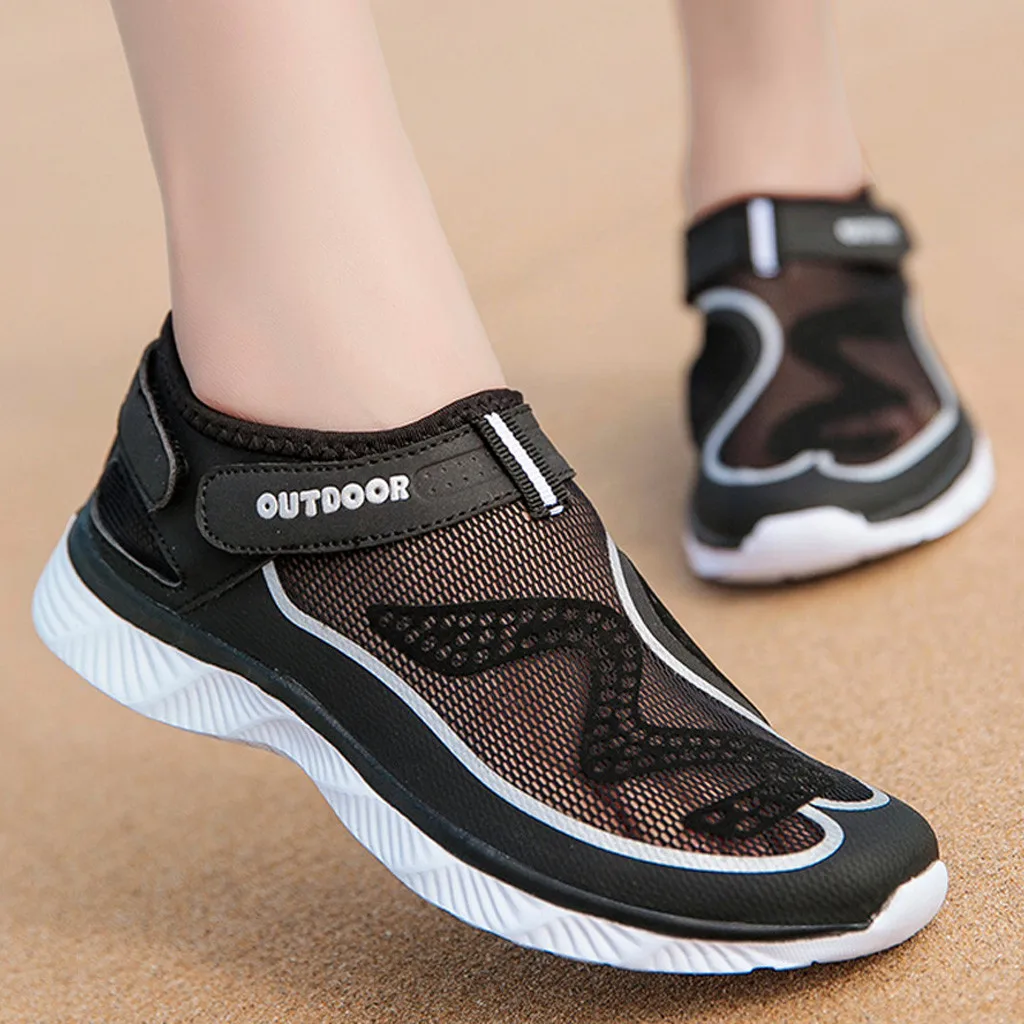 

KANCOOLD Couple Women Outdoor Mesh Sneakers Casual Sport Hollow Shoes Wear-resistant Breathable Comfortable Flat Shoes 2019