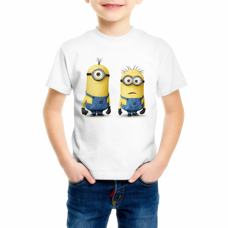 

Boy/girl hot sale Summer Despicable Me 2 cool kawaii t-shirt Minions funny t shirt brand new cartoon minions t-shirt C18-42