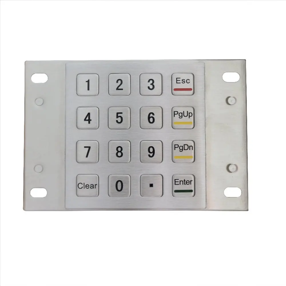 Торговый автомат Пыленепроницаемая цифровая клавиатура с интерфейсом USB, Ruggedized Антивандальная Металлическая клавиатура с 16 клавишами