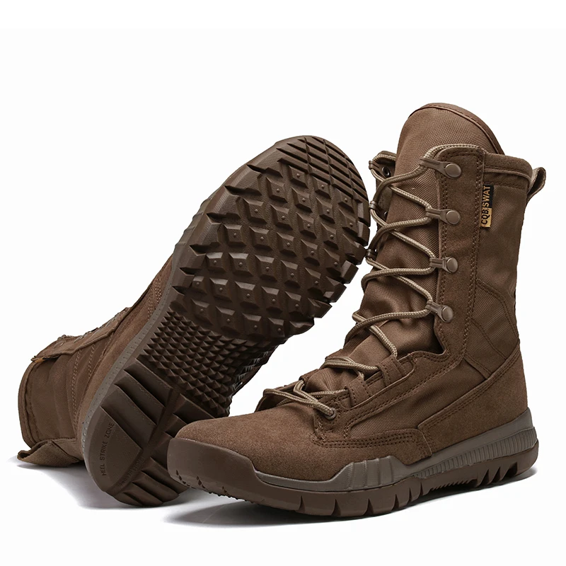 

Spring/Autumn Men Military Boot Black Breathable Canvas Ultra Light Desert Shoes Mens Combat Ankle Tactical Army Boots XX-290
