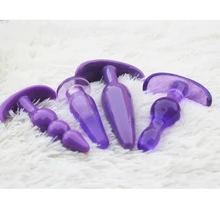 4 pçs/set vida noturna butt plug unisex geléia bullying quintal anal plug bolas baculum adulto brinquedo sexo chirstmas amante presente