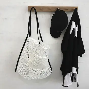 

Women's large-capacity beach bag mesh openwork handbag multi-function reusable shoulder bag Tote