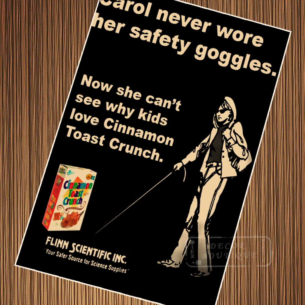 Carol Never Wore Her Safety Goggles Retro Vintage Kraft Poster ...