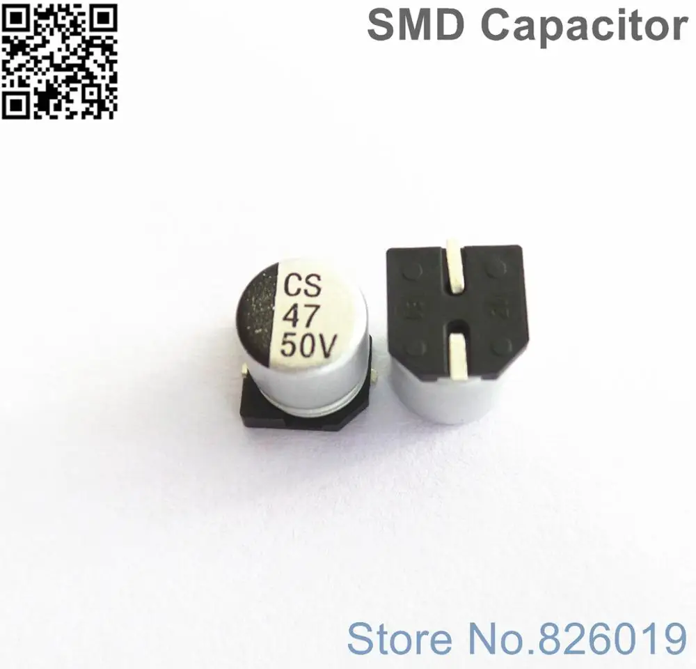

60pcs/lot 50V 47uf SMD Aluminum Electrolytic Capacitors size 6.3*7.7 47uf 50V