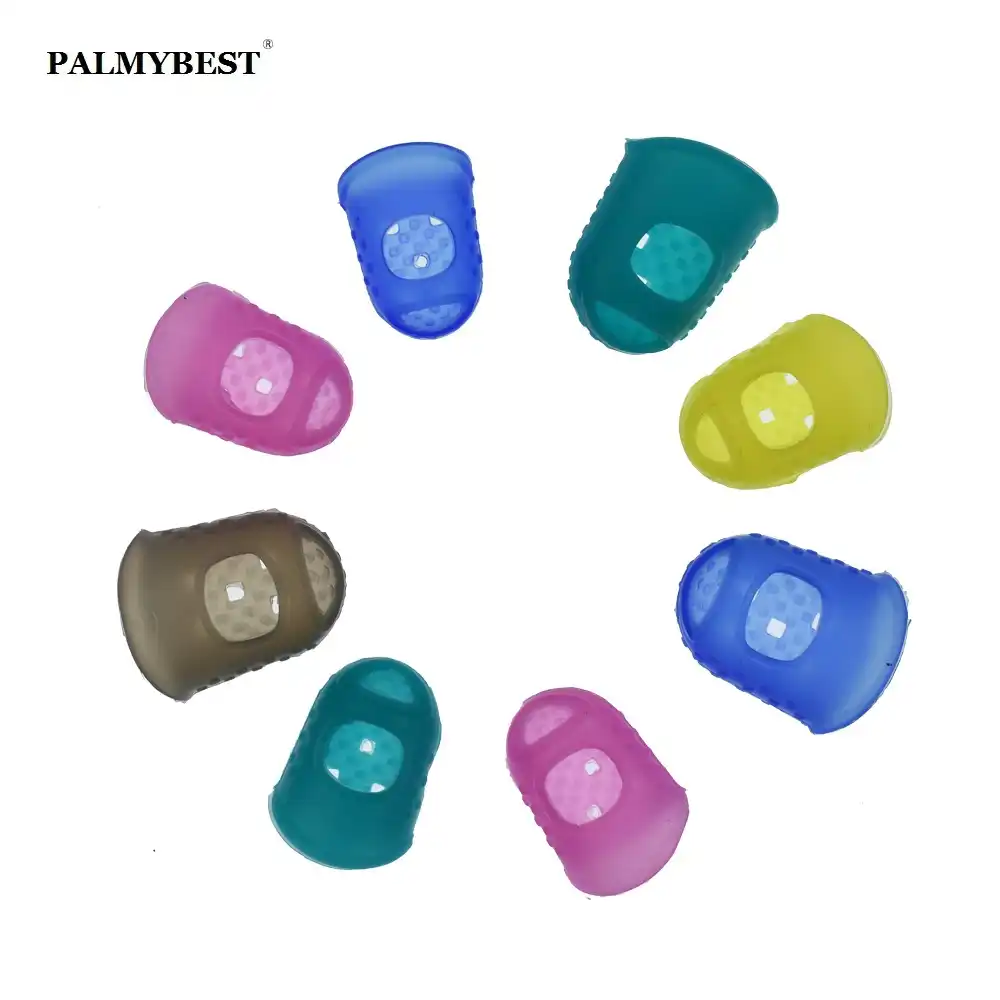 ruiruiNIE Silikon Fingerhut Fingerschutz N/ähen N/ähen Handarbeiten Zuf/ällige Farben Fingerschutz A.