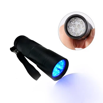 

12LED UV Curing Light Lamp Repair Purple Light Flashlight Ultraviolet Lamp Money Detector Detection Torch Light For Phone iPhone