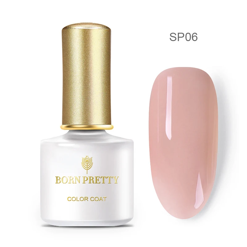 Гель-лак серии BORN PRETTY Jelly 6 мл, гель для ногтей розового и серого цвета, полупрозрачный, впитывающий УФ светодиодный Гель-лак для ногтей - Цвет: BP-SP06
