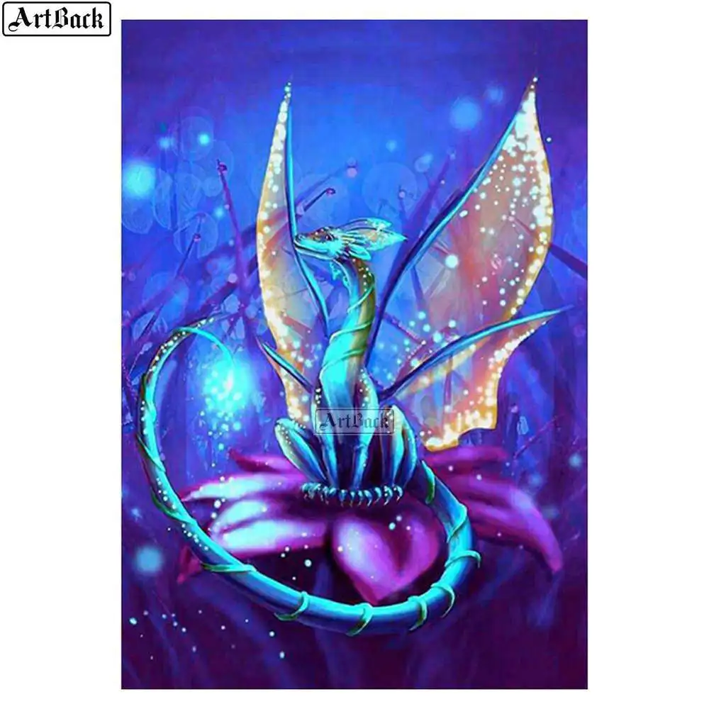 

New 5d diy diamond painting dragon pattern 3d full square round drill diamond embroidery mosaic art room decoration