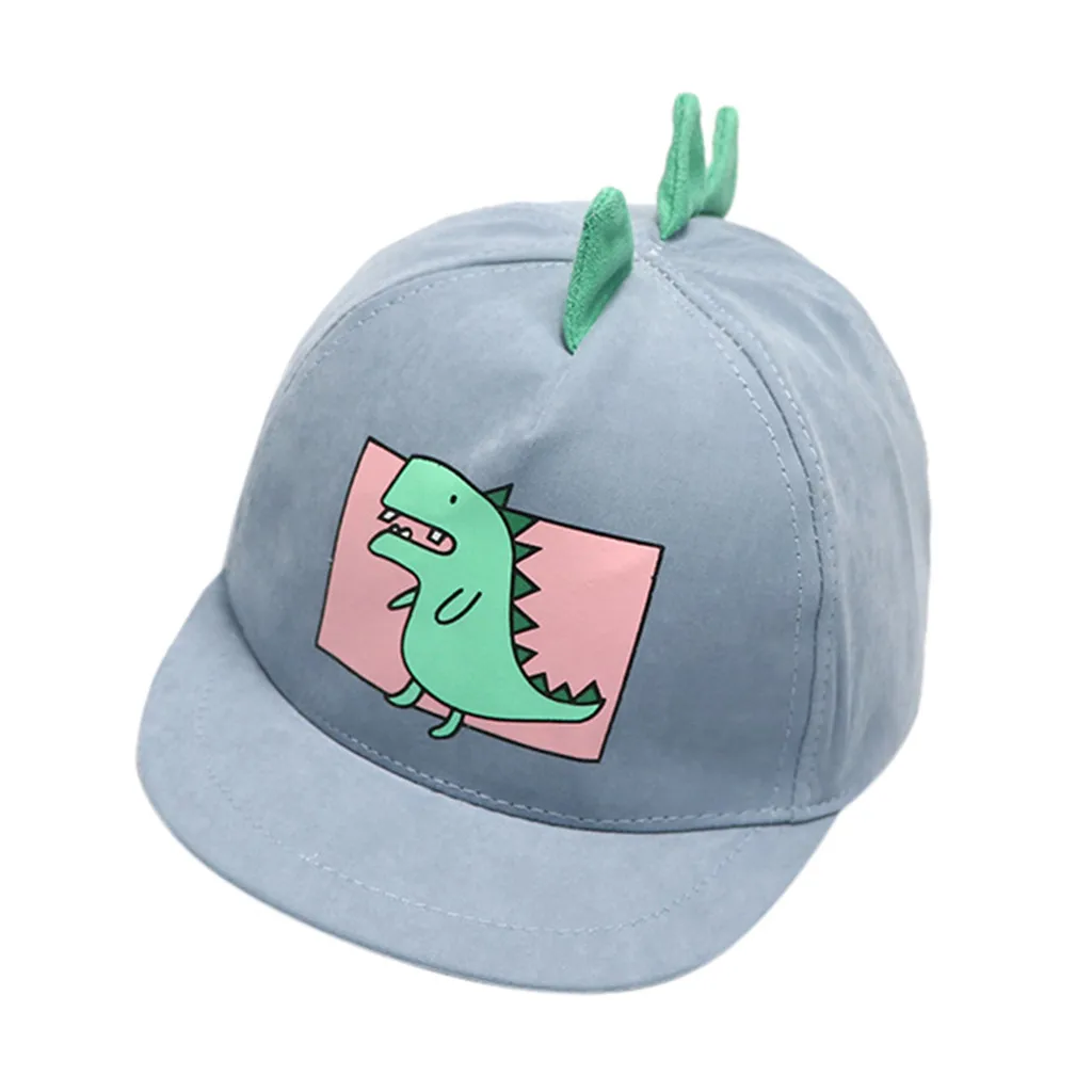 Милая детская шапочка шапки для мальчиков мягкие удобные модные хлопковые Сарафаны с динозавром Кепка Солнцезащитная берет casquette enfant - Цвет: D