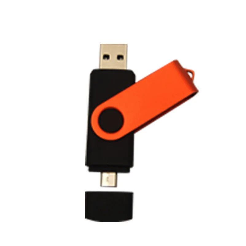 Более 10 шт Настройка памяти флэш-диск USB флешки OTG USB 2,0 красочные Clef USB 64 ГБ 32 ГБ 16 ГБ 8 ГБ фотографии подарки - Цвет: Orange with Black