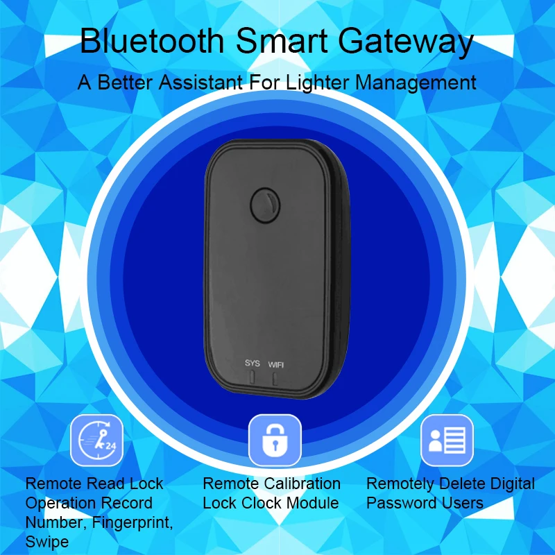 

OULET Door Lock App Bluetooth Smart Electronic Door Lock Fingerprint Door Lock Gateway For Bluetooth Lock WIFI Adapter
