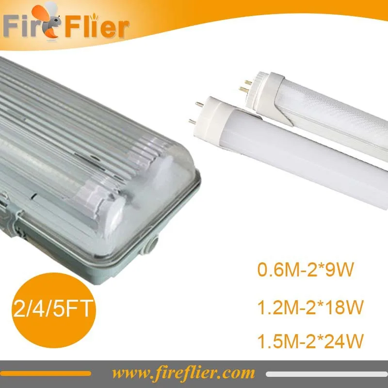 ; набор из 10 шт./лот двойной T8 2ft 4ft 5ft светильник IP65 водонепроницаемые флуоресцентные матовые лампы G13 держатель Светодиодная трубка, фитинг, 18 Вт, 36 Вт