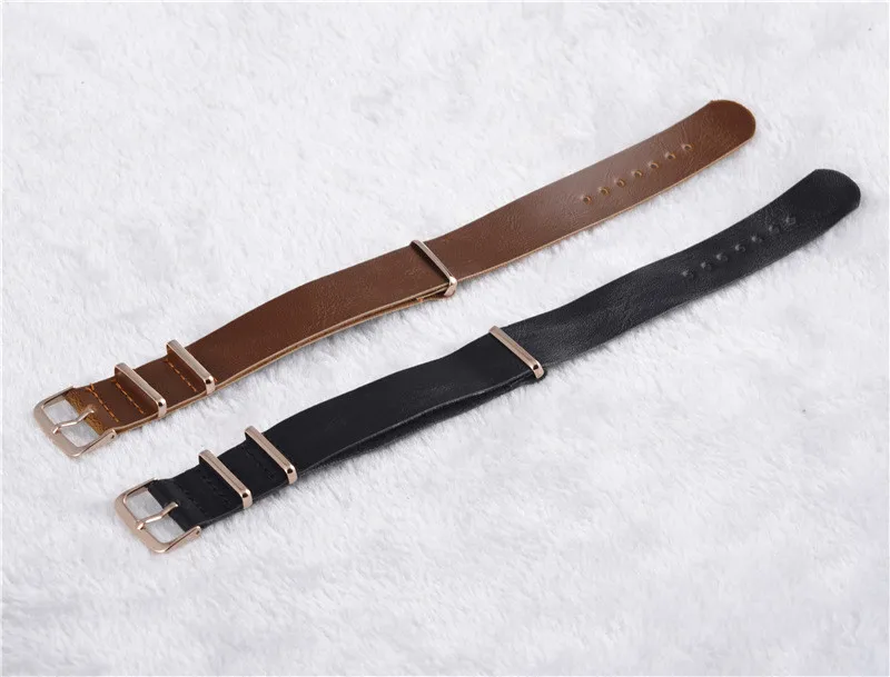 Популярный ремешок для часов 20 мм кожаный ремешок черный и коричневый модный ремешок для часов Новое поступление