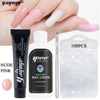 

Yayoge 15ml 4 In One Poly Nail Gel Kit 7 Colors UV Gel Polish Quick Building For Nails Extension Varnish Nail Gel With Tools