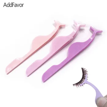 

AddFavor 200Pc Plastic Eyelash Curler Mini False Eyelash Extension Clip Eyelash Applicator Tweezer Beauty Makeup Tool Lash Clamp