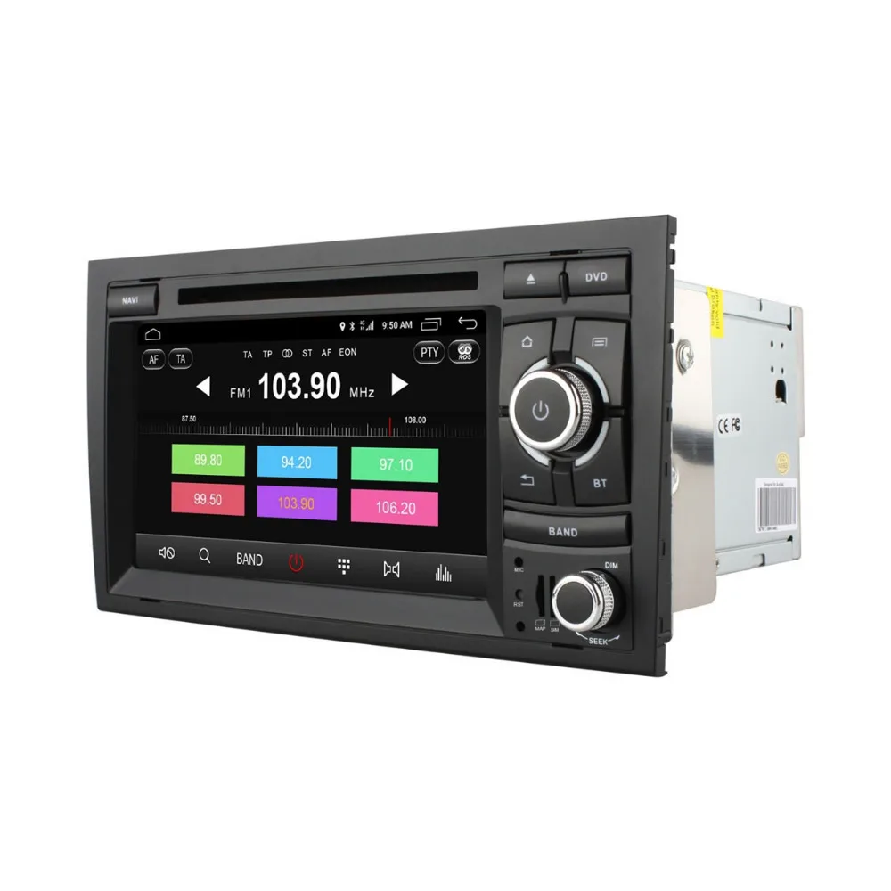 Top 4G SIM LTE  Octa 8 Core ANDROID 6.0 CAR DVD PLAYER for Audi A4 2002-2008 wifi GPS Map Bluetooth 4.0 RDS Radio 2GB RAM 32GB ROM 2