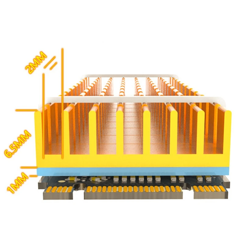 Алюминий M.2 радиатор теплоотвод теплопроводящий клей для Ngff Nvme Pcie 2280 Ssd жесткий диск