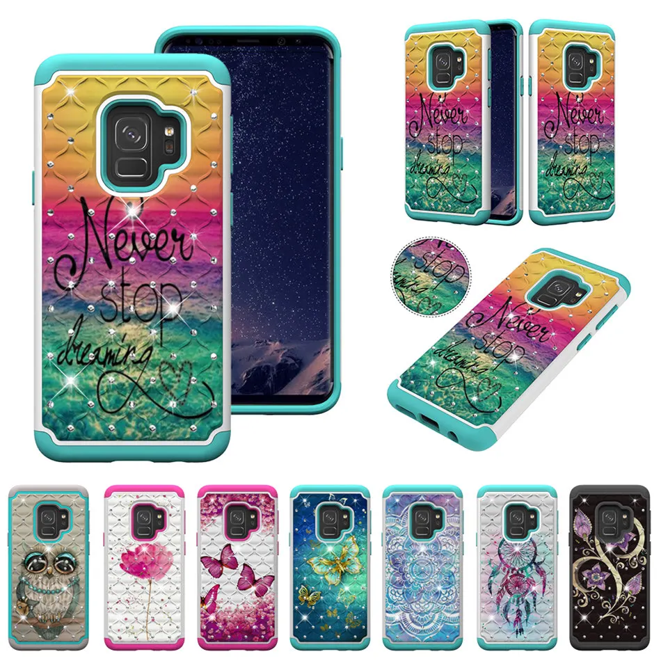 

Rhinestone Back Cover For LG V40 Q7 G7 G8 ThinQ K30 K10 2018 Stylo 5 4 Aristo2 K20 Plus X Power2 Anti Slip Scratch Case D03D